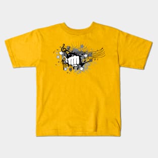 Music Fist Illustration for Music lovers Kids T-Shirt